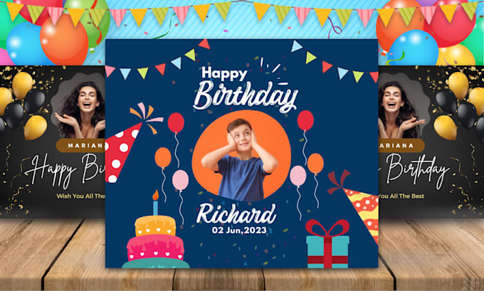 create personalized happy birthday posts and cards
