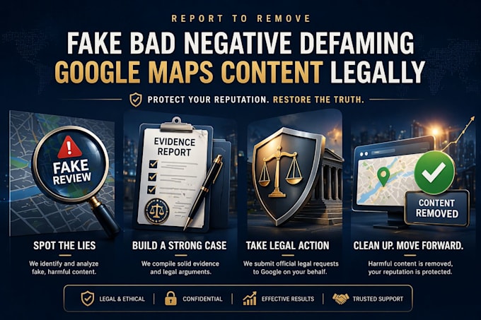 remove harmful negative content from google maps business profile