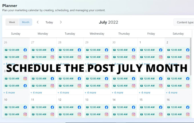 schedule your posts on facebook and instagram