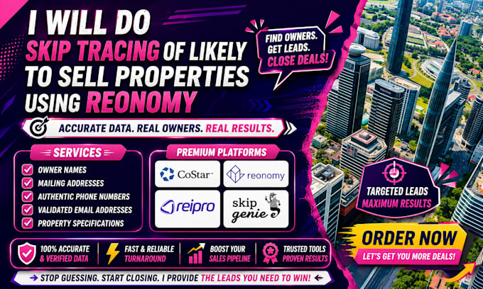 do likely to be sold properties skip tracing using reonomy