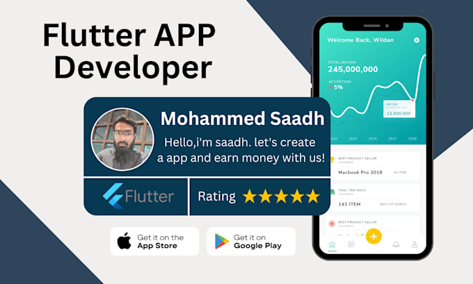 Do flutter mobile app development by Saadh97 | Fiverr