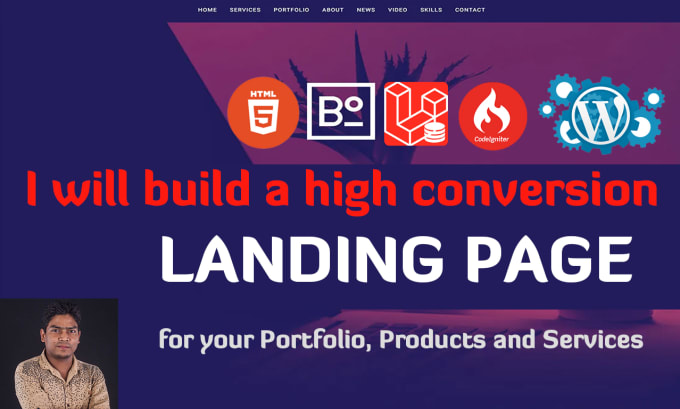 create single page with modern design
