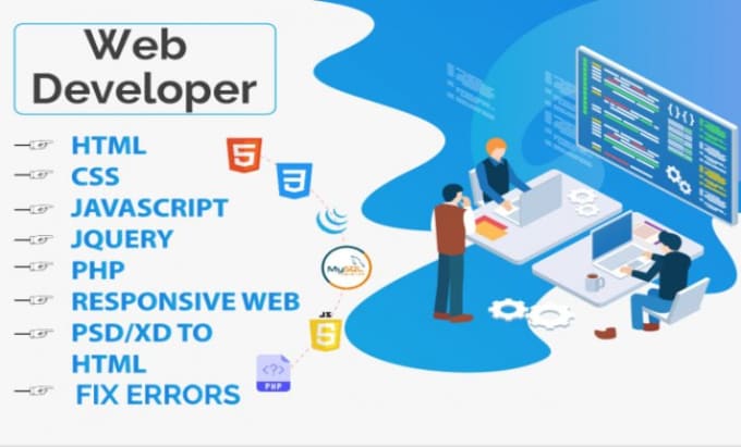 Build a modern responsive website with html, css, bootstrap 5, react ...