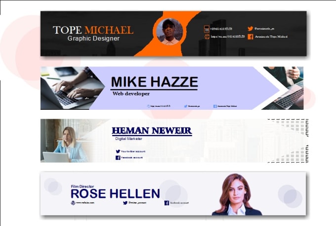 Design professional twitter design for your profile or business by ...
