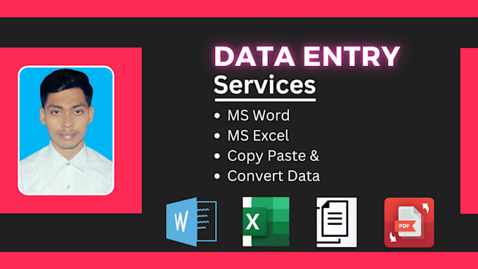 Do data entry excel, word, copy paste work by Jubairjewel0 | Fiverr