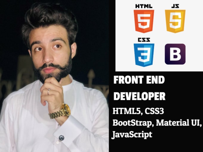 Be your front end developer, html css bootstrap javascript by ...