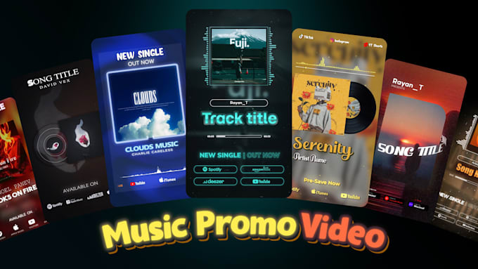 make music visualizer promo video for instagram, youtube, tiktok