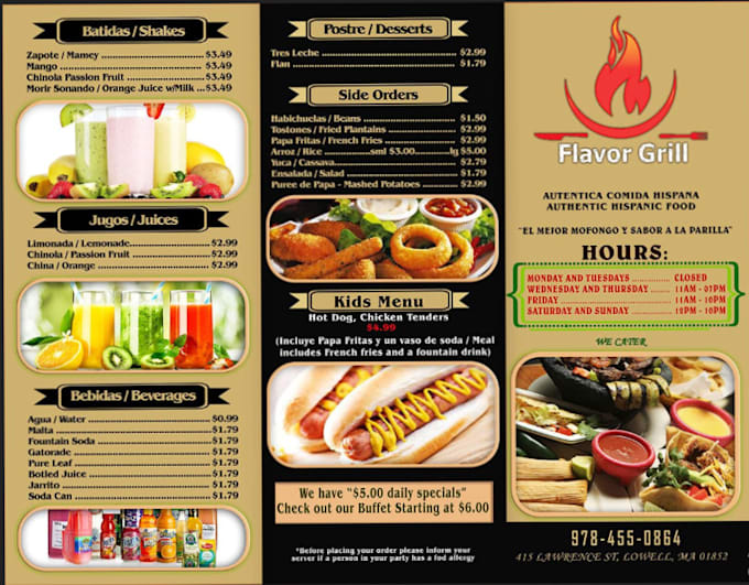 Design your restaurant menu, food menu by Dilini850 | Fiverr