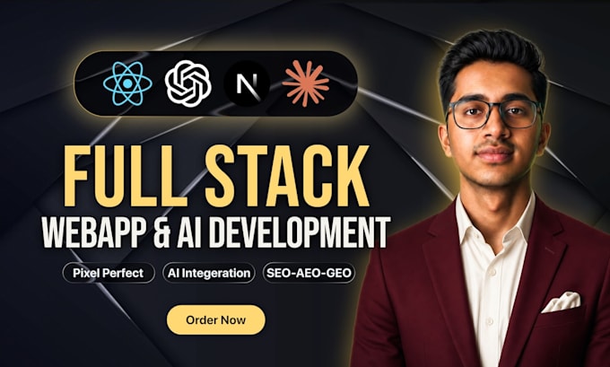 develop ai full stack web app software development, saas developer, mvp nextjs