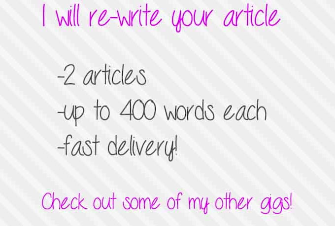 rewrite 2 articles