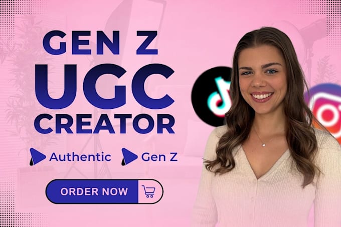 create a gen z female ugc video ad for instagram, tiktok, and facebook