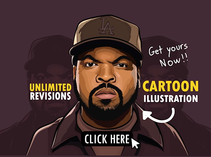 turn you into a cool cartoon illustration from your photo