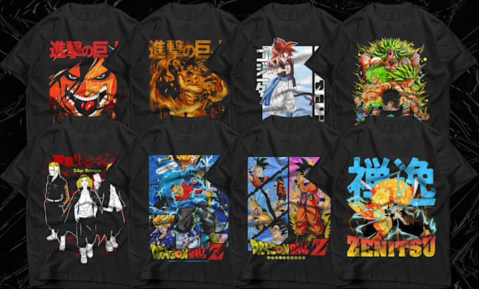 originate a custom anime t shirt design