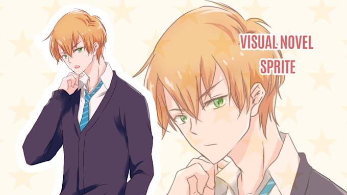 draw visual novel character