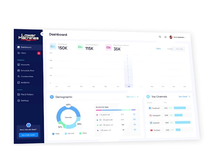 make your UI designs in 3d animation