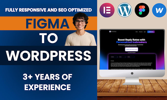 convert your figma xd PSD design into a website in wordpress