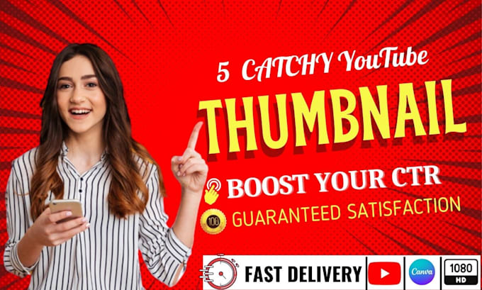 create attractive amazing youtube video thumbnail design