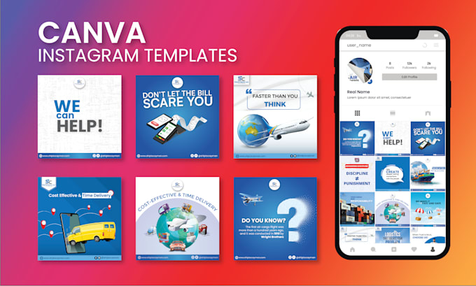 create editable canva templates and instagram post design for an attractive feed