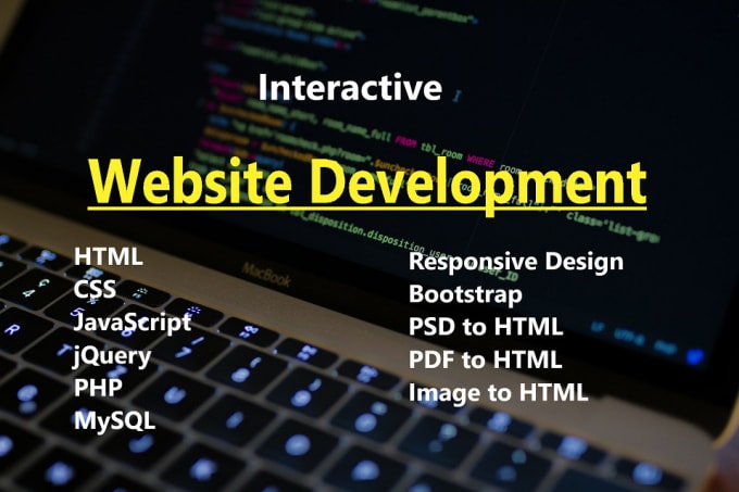 Develop responsive website using html, css, javascript, php, mysql and ...