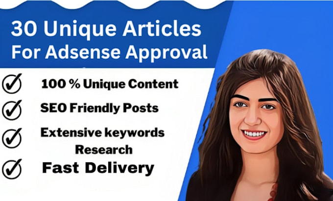 write 25 SEO friendly articles for google adsense approval