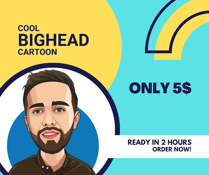 draw big head portrait and cartoonist logo
