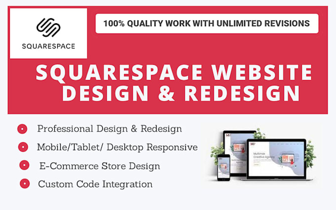 Do professional design or redesign your squarespace website by Web ...