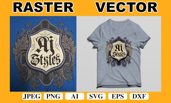redraw any image to vector t shirt design for you