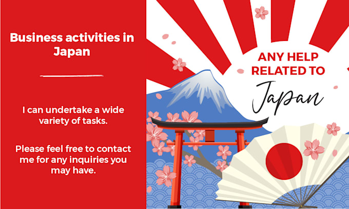 help you with any business activities in japan