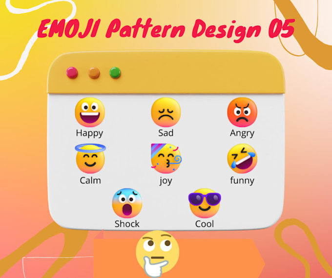design beautiful emoji pattern professionals icons