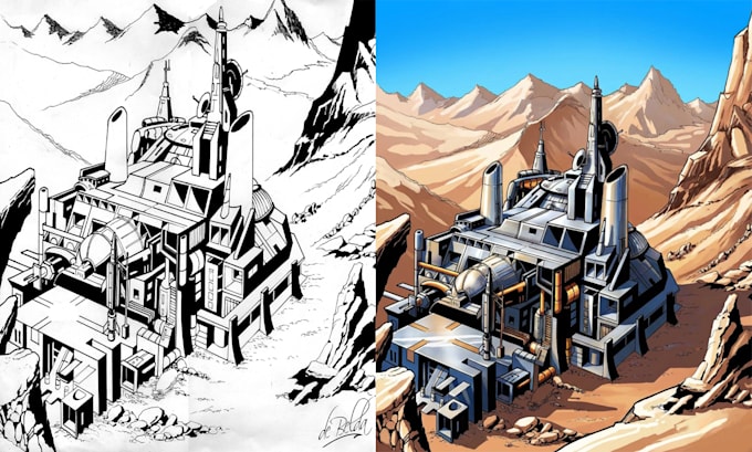 hand drawn illustrations generating color with ai