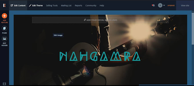 build and customize a stunning bandzoogle website and store