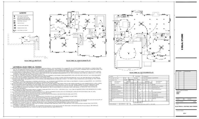 draw architectural electrical drawings, plumbing and mep drawings