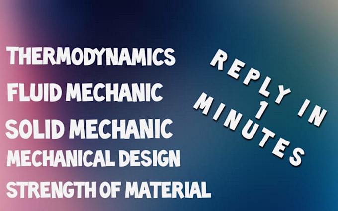 do mechanical engineering related task and projects