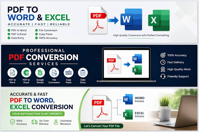 do accurate PDF to excel, PDF to word and data conversion