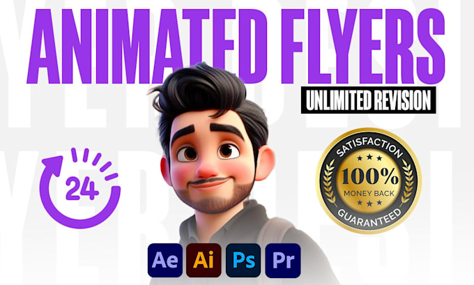 animate flyers, video edits and after effects template edits