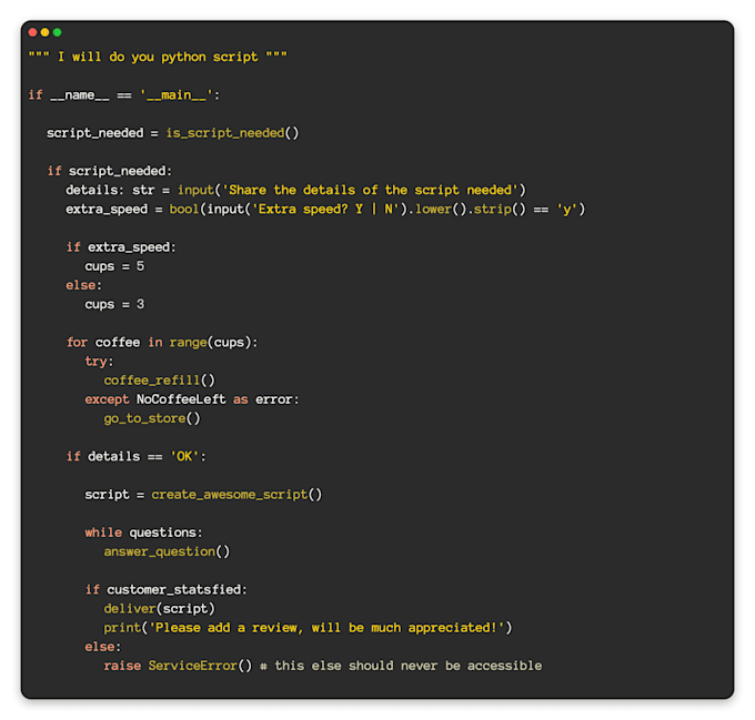 Create your python script by Eythan_chelly | Fiverr