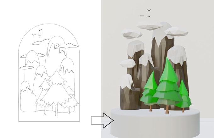 Model your 2d design by Zigartstudio | Fiverr