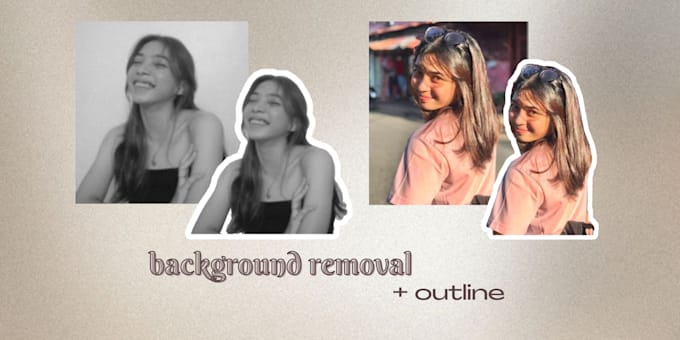 remove background and add photo outline