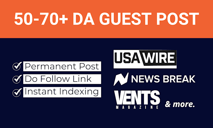 publish dofollow guest post articles on da 50 or above sites