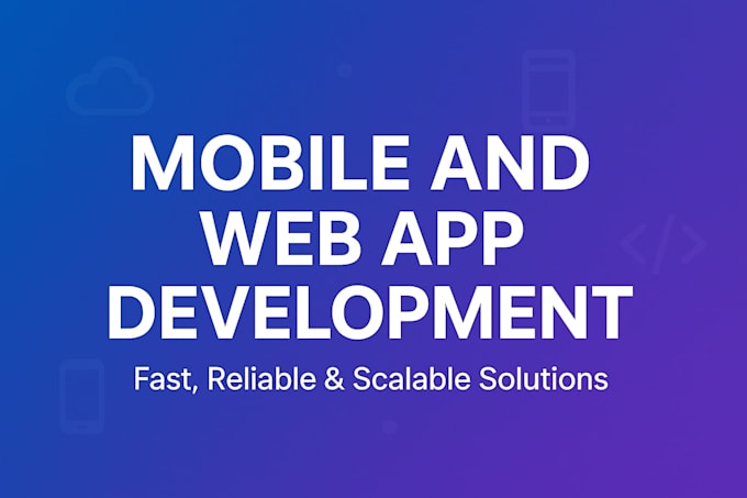 develop web and mobile apps quickly and efficiently per hour dollar 5