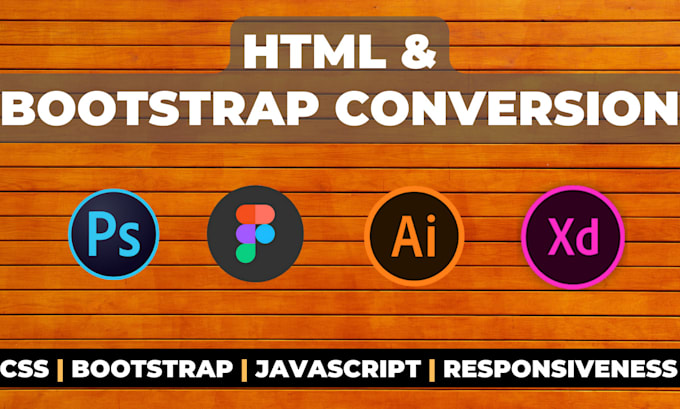 Convert any type of web design to html bootstrap, react responsive web ...