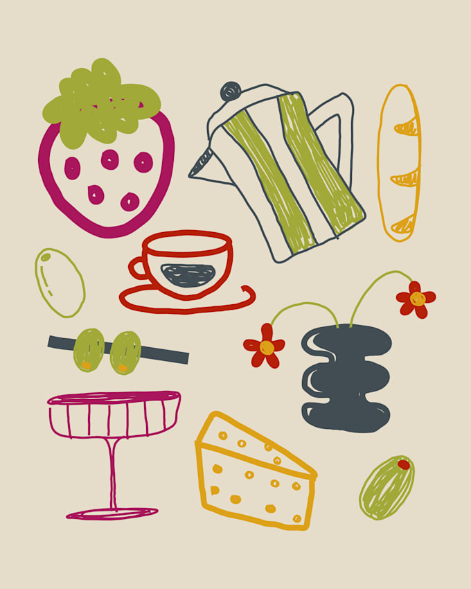create modern minimalist poster food lifestyle