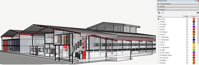 Do architecture 3d modelling in sketchup by Vikyirene | Fiverr