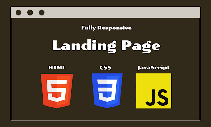 Build a landing page with html, css, and javascript by Radomyr_horban ... image.