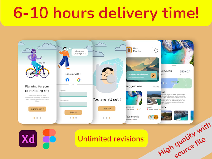 Create a clean minimal ui design for your mobile app project by ...
