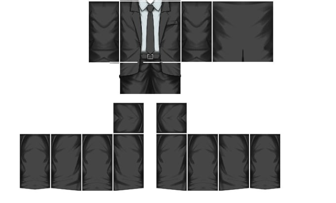 Black Suit Roblox Clothing Template Design - Mediamodifier