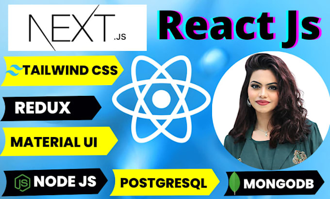 build react js next js website development with tailwind css responsive design