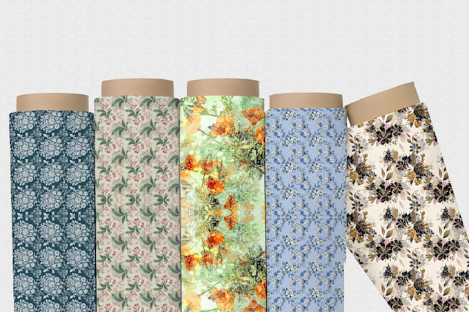 hand drawn surface pattern designs for fashion textiles