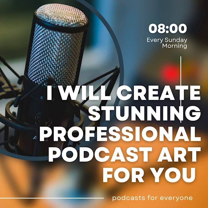 Design stunning unique professional podcast cover art for you by Adla