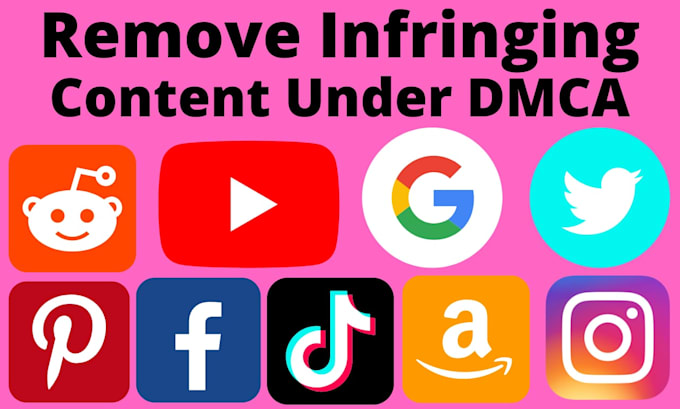 take down report to fb,tiktok,twitter,ig,google under dmca